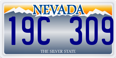 NV license plate 19C309
