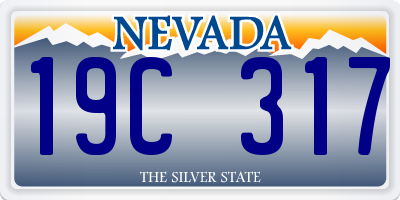 NV license plate 19C317