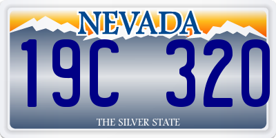 NV license plate 19C320