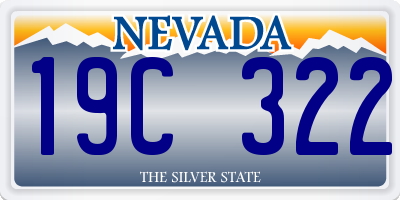NV license plate 19C322