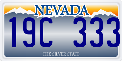 NV license plate 19C333