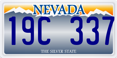 NV license plate 19C337
