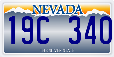 NV license plate 19C340