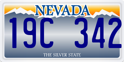 NV license plate 19C342