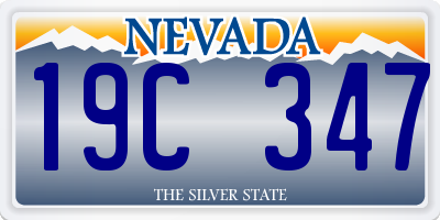 NV license plate 19C347