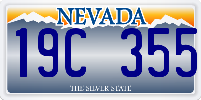 NV license plate 19C355