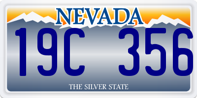 NV license plate 19C356
