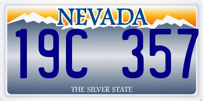 NV license plate 19C357