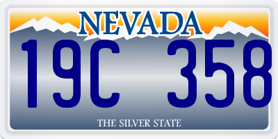 NV license plate 19C358