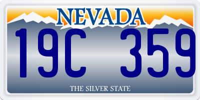 NV license plate 19C359