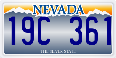 NV license plate 19C361