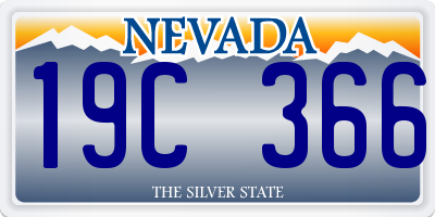 NV license plate 19C366