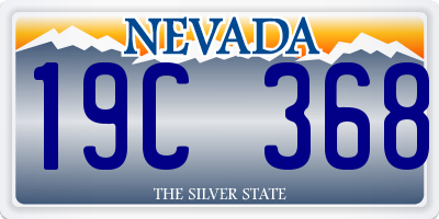NV license plate 19C368