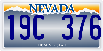 NV license plate 19C376