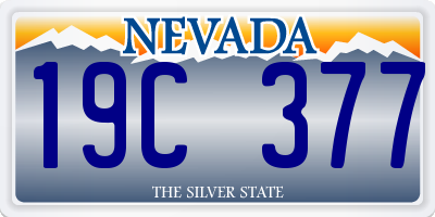 NV license plate 19C377