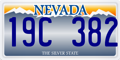 NV license plate 19C382