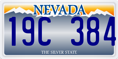 NV license plate 19C384