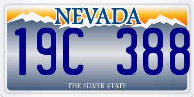 NV license plate 19C388