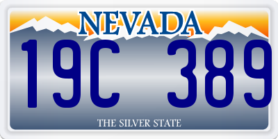 NV license plate 19C389