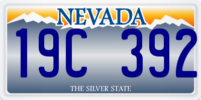 NV license plate 19C392