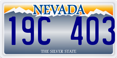 NV license plate 19C403
