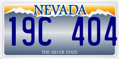 NV license plate 19C404