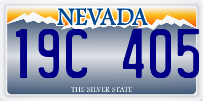 NV license plate 19C405