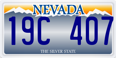 NV license plate 19C407