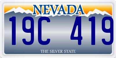 NV license plate 19C419