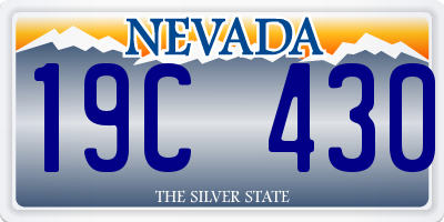 NV license plate 19C430