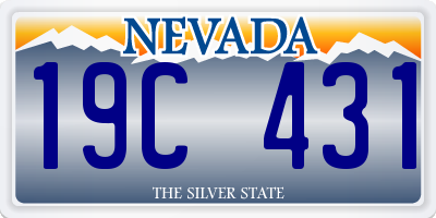 NV license plate 19C431