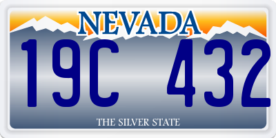 NV license plate 19C432