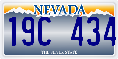 NV license plate 19C434