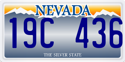 NV license plate 19C436