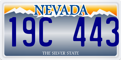 NV license plate 19C443