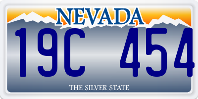 NV license plate 19C454