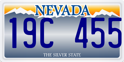 NV license plate 19C455
