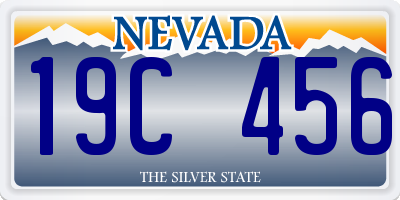 NV license plate 19C456