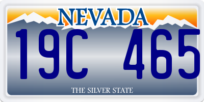 NV license plate 19C465