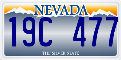 NV license plate 19C477