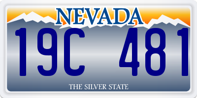 NV license plate 19C481