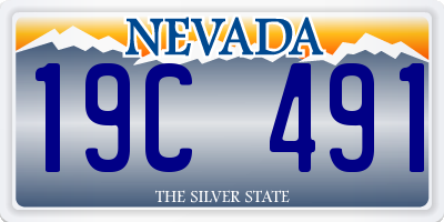 NV license plate 19C491