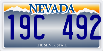 NV license plate 19C492