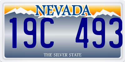NV license plate 19C493