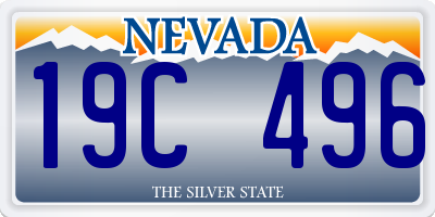 NV license plate 19C496