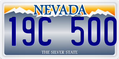 NV license plate 19C500