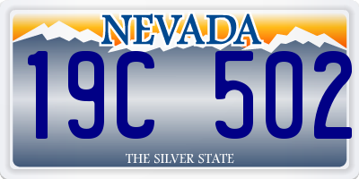 NV license plate 19C502