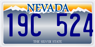 NV license plate 19C524