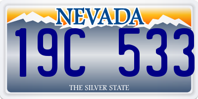 NV license plate 19C533