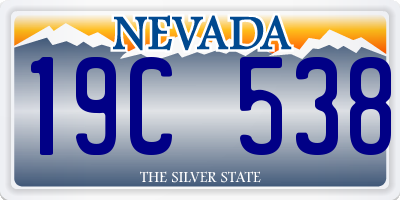 NV license plate 19C538